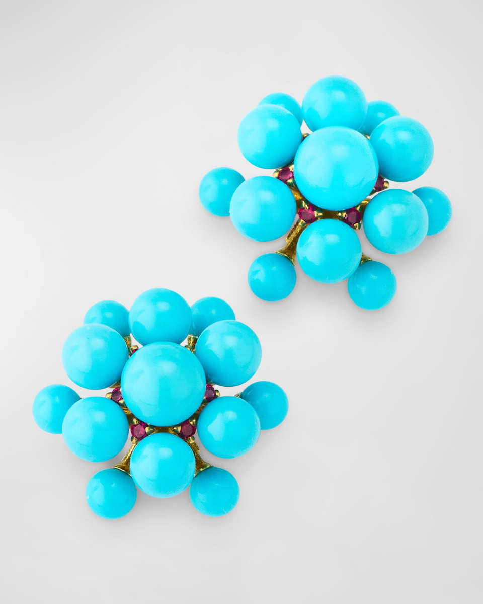 Turquoise Orbit Stud Earrings