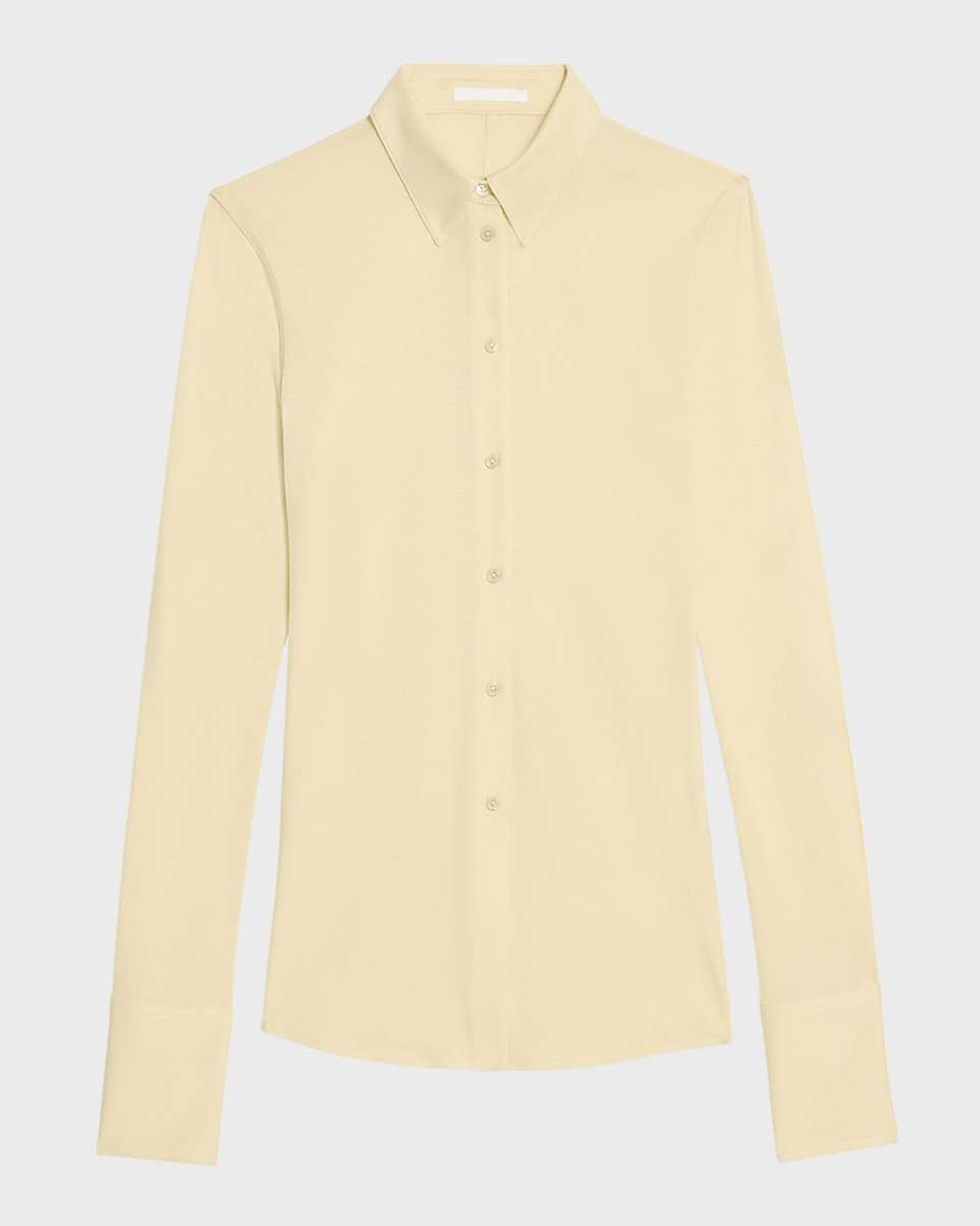 Button-Front Jersey Shirt