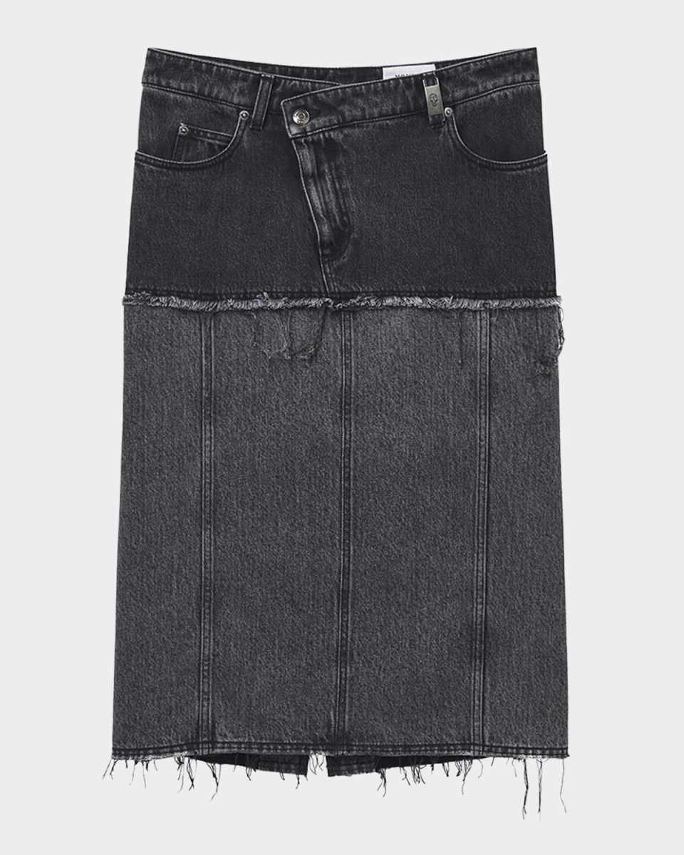 Hybrid Denim Midi Skirt