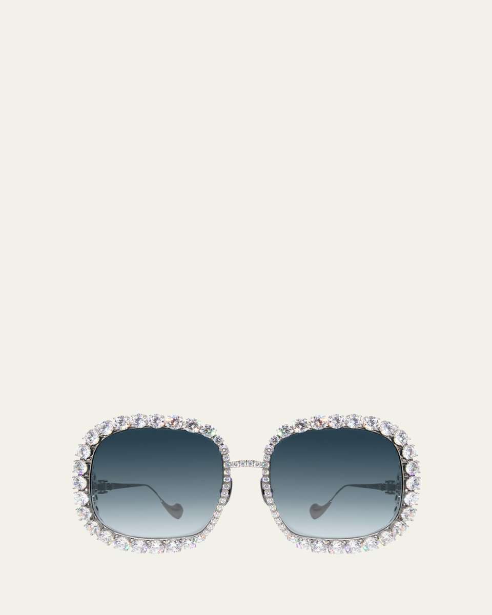 Starry Sky Mixed-Media Square Sunglasses