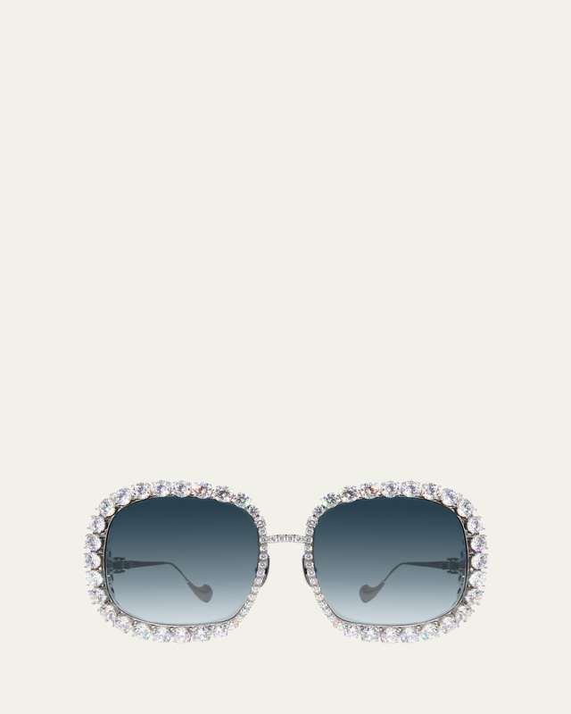 Starry Sky Mixed-Media Square Sunglasses