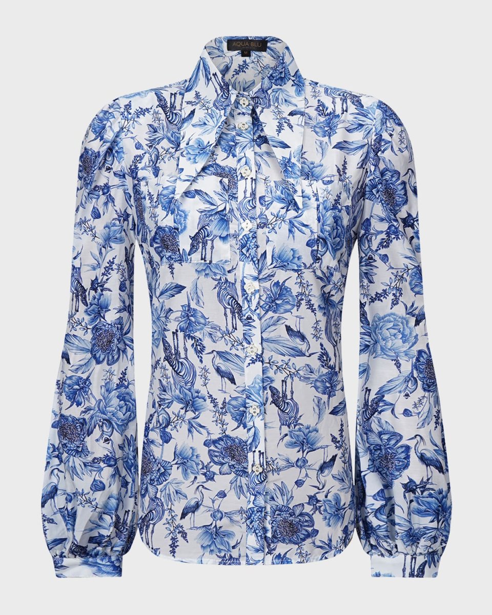 Azalea Sophia Button-Front Blous