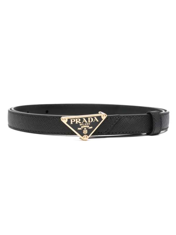Saffiano leather belt