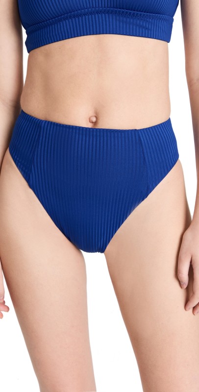 Vitamin A Sienna High Waist Bikini Bottoms Lagoon EcoRib