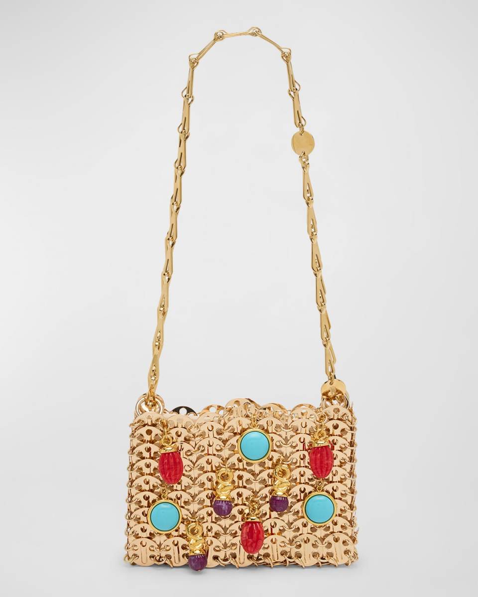 Sac a Main Embellished Disc Shoulder Bag