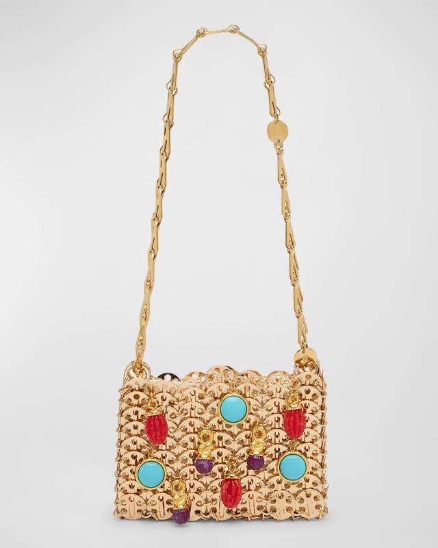 Sac a Main Embellished Disc Shoulder Bag