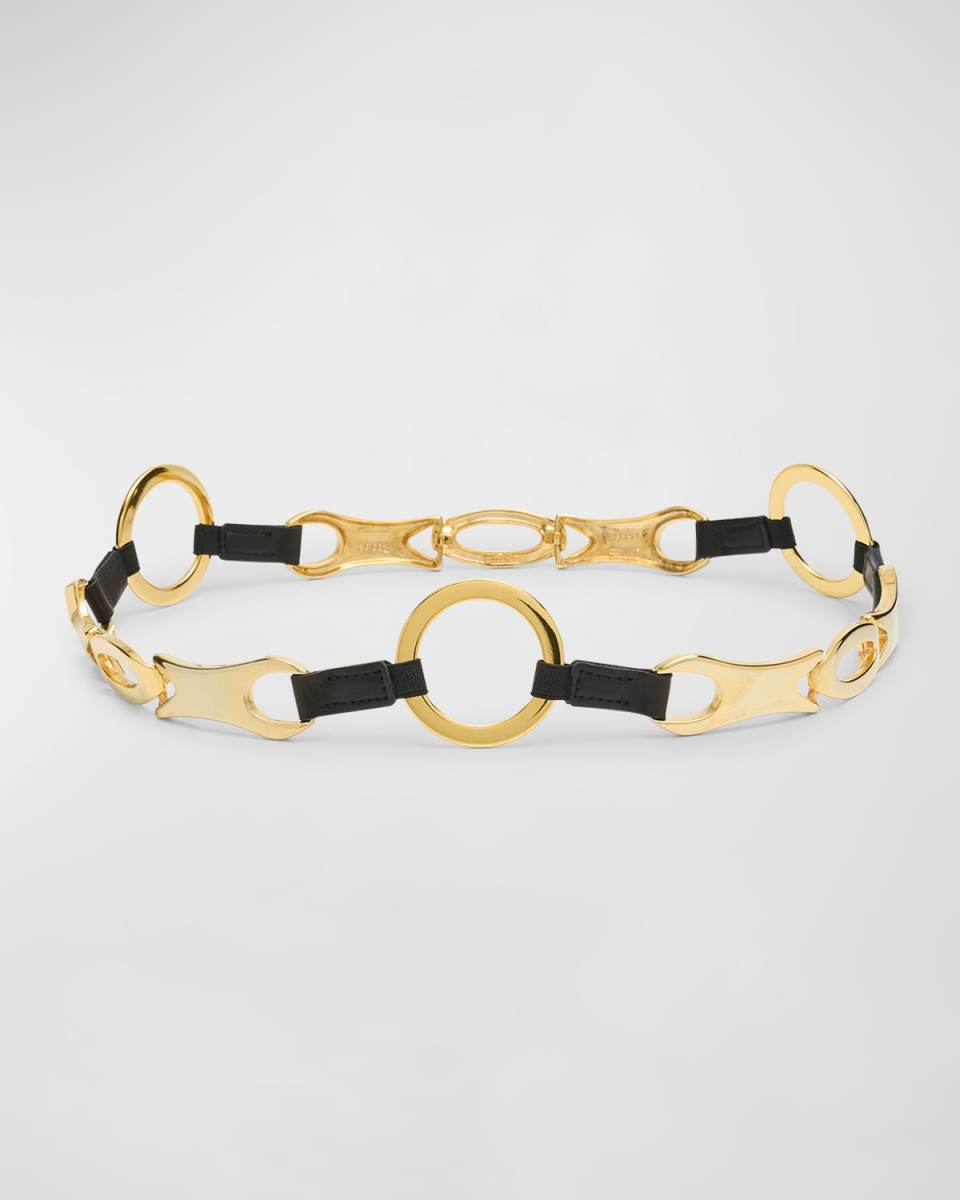 Golden Ring Flexible Zinc & Leather Belt