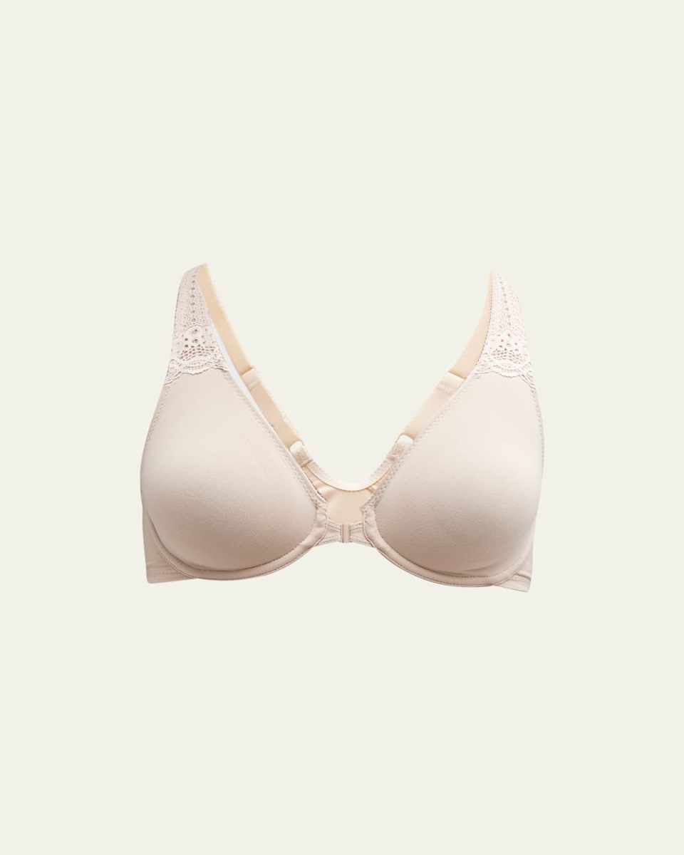 Soft Embrace Front-Close T-Back Full-Cup Bra