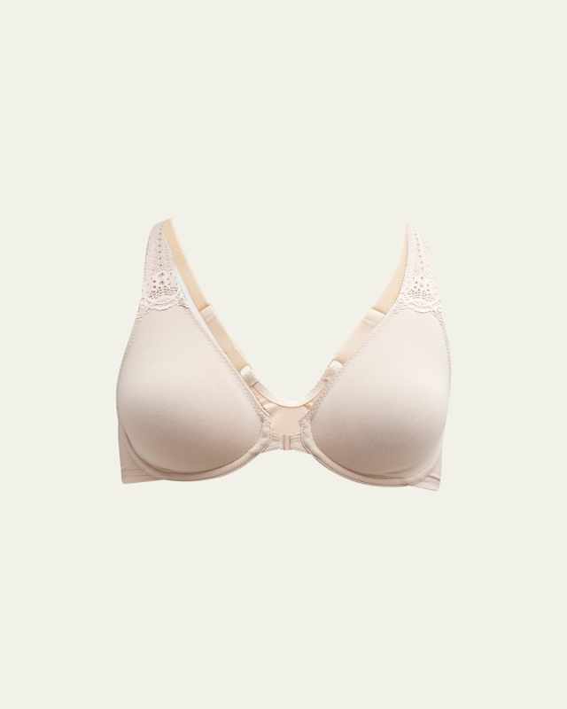 Soft Embrace Front-Close T-Back Full-Cup Bra