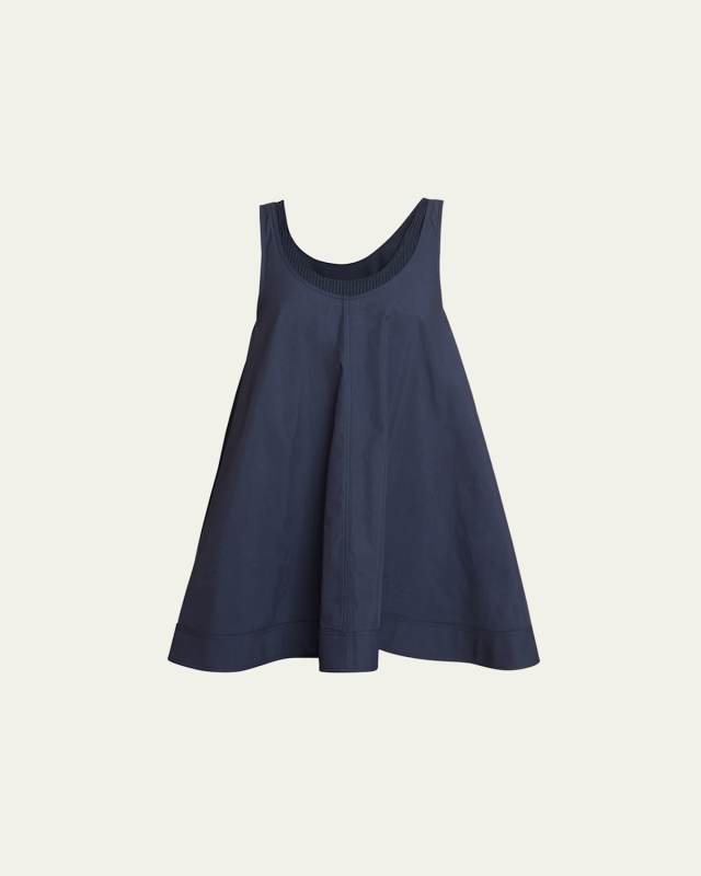 Double-Layer Trapeze Mini Dress