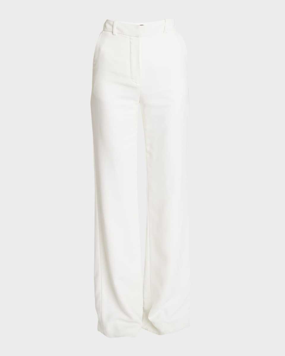 High Waist Crepe Flare Pants