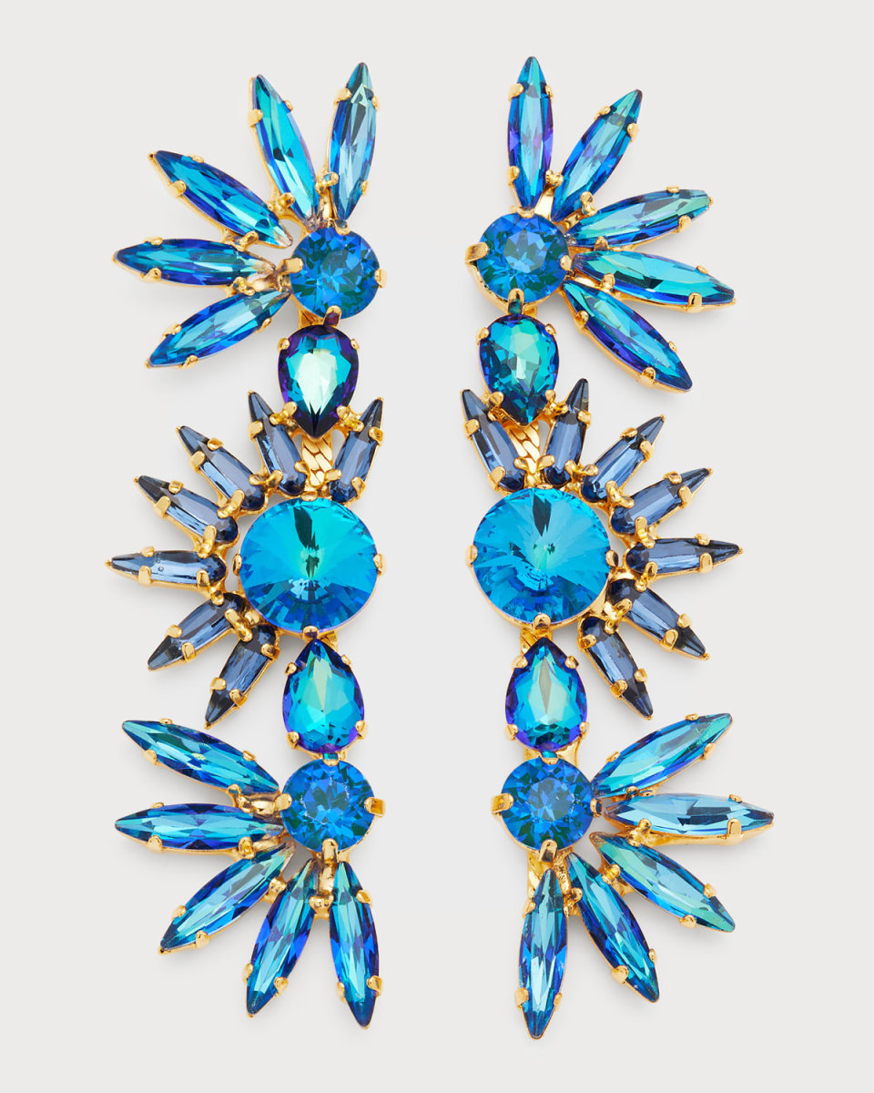 Livy 24k Gold-Plated & Crystal Earrings