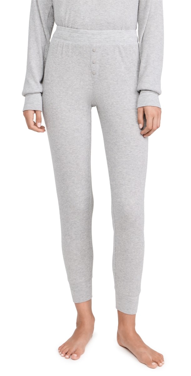 PJ Salvage Textured Essentials Pants Heather Grey