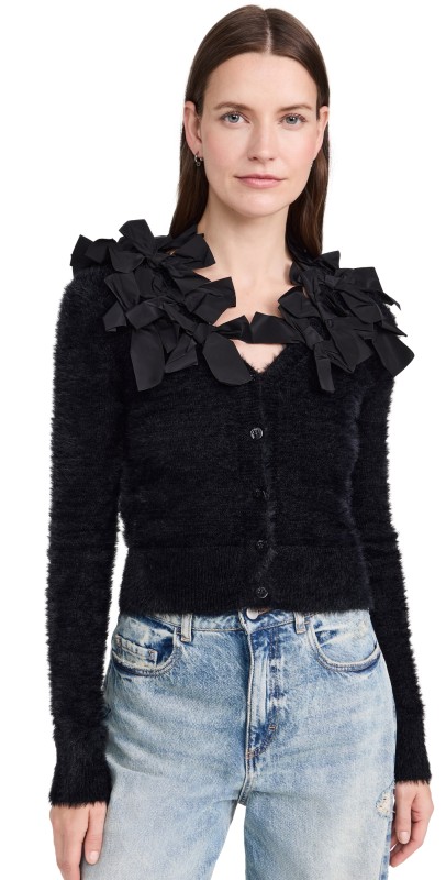 MEIMEIJ Cardigan with Bows Nero