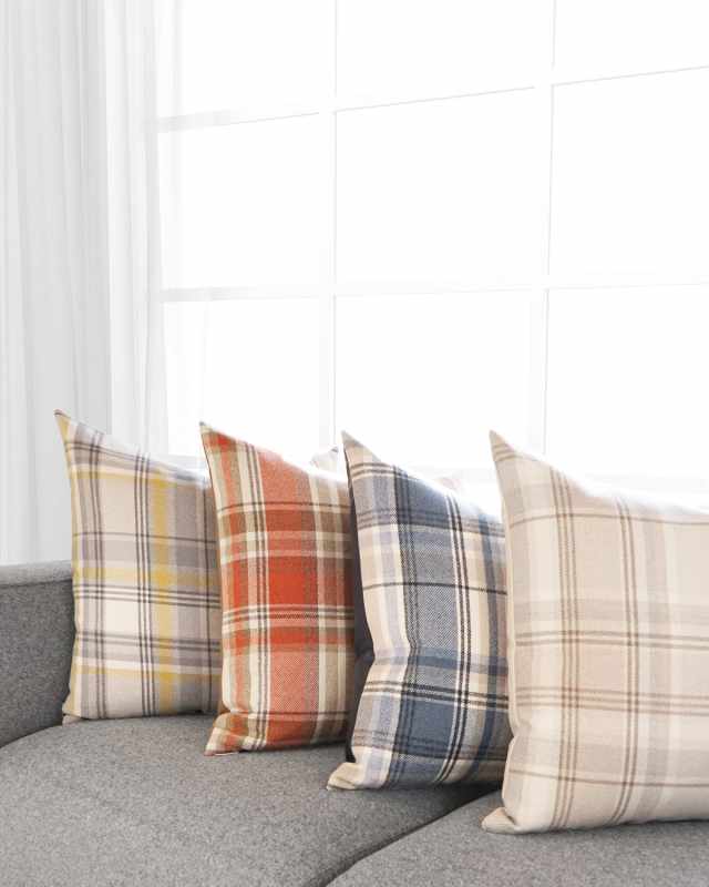 Tartan Decorative Feather/Down Pillow -
