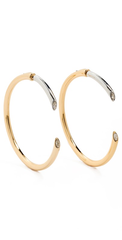 DEMARSON Gigi Hoops 12K Shiny Gold/Ir
