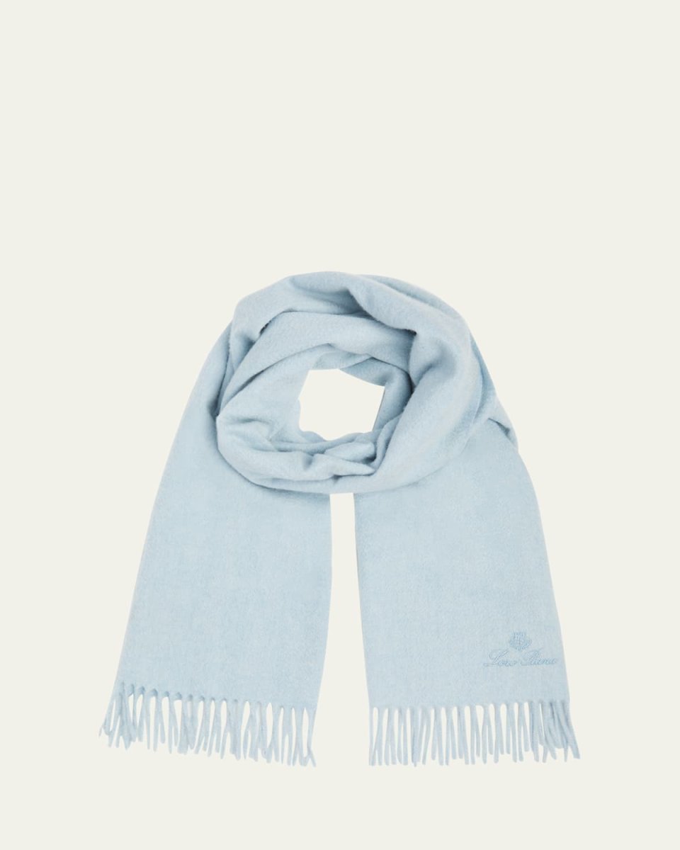 Cashmere Sciarpa Grande Fringe-Trim Scarf