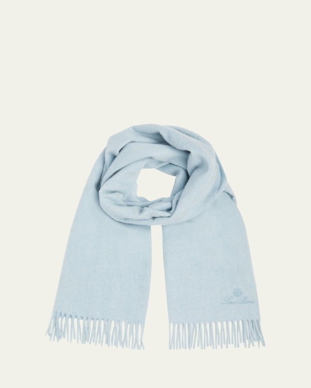 Cashmere Sciarpa Grande Fringe-Trim Scarf