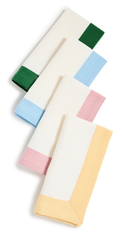 In The Roundhouse Multicolour Napkins Set of 4 Mult
