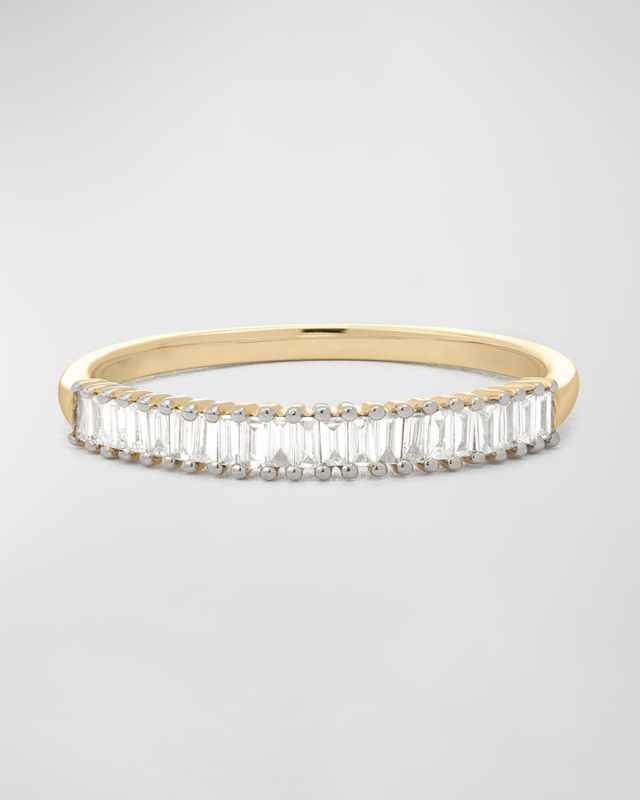 Up and Down Baguette Diamond Line Band, Size 5-7