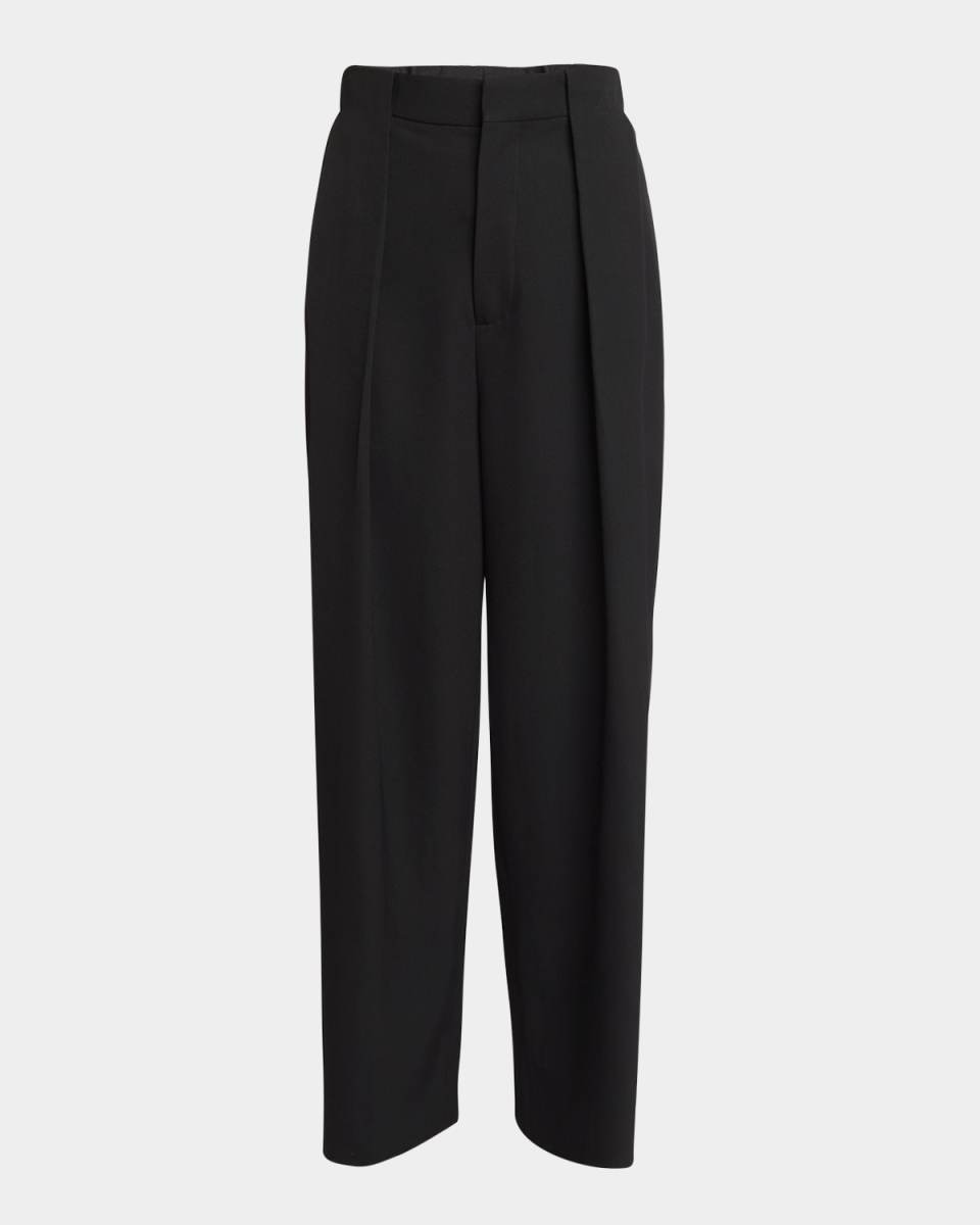 High-Rise Pleated Loose Pants