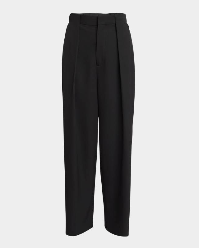High-Rise Pleated Loose Pants