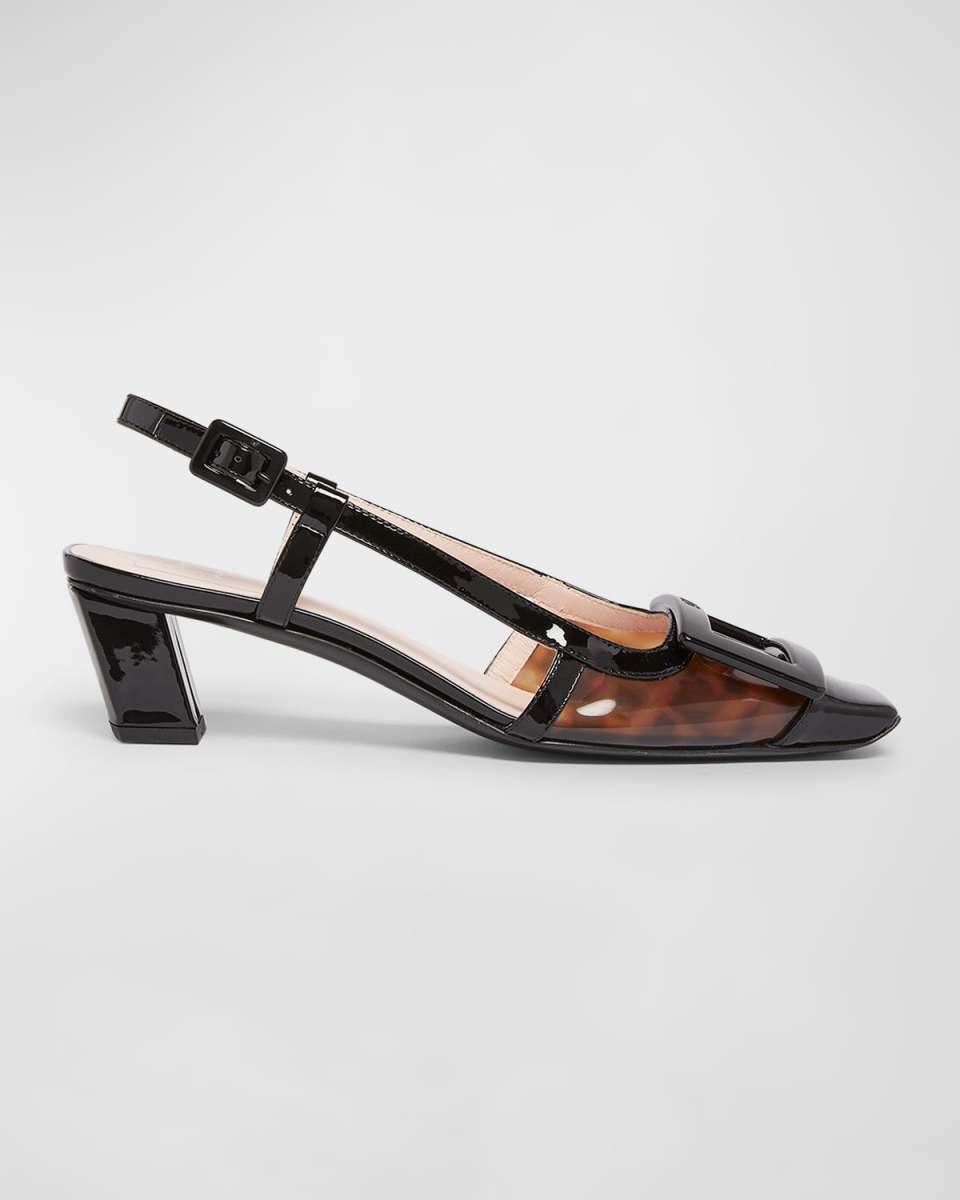 Belle Vivier Tortoiseshell Slingback Pumps