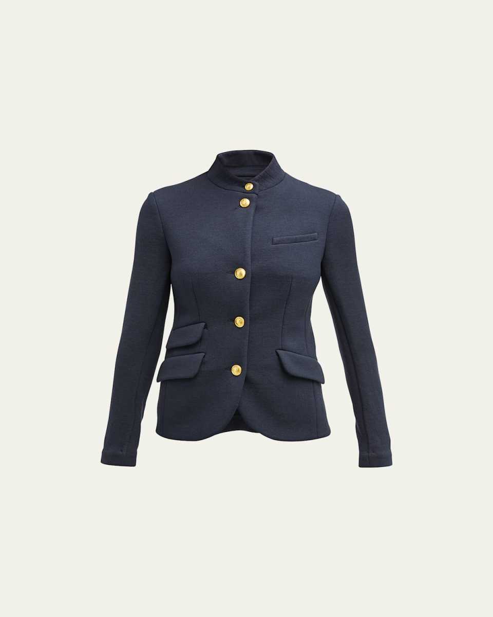 Slade Single-Breasted Stand Collar Blazer