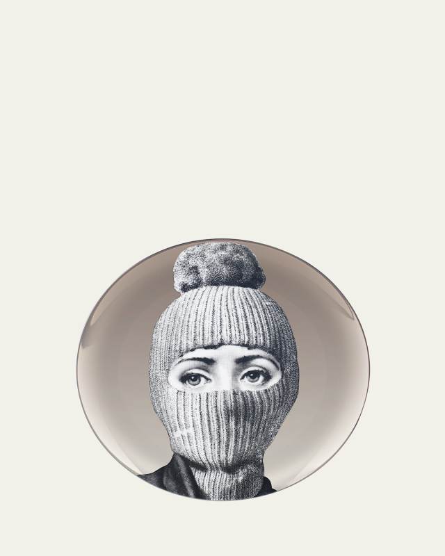 Tema E Variazioni n. 160 Balaclava with Pom Pom Platinum Wall Plate