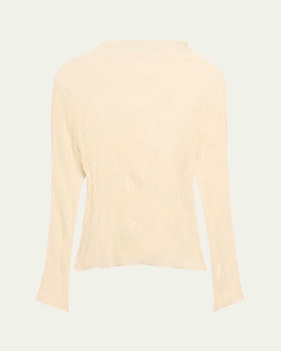 Chiffon Twist High-Neck Top