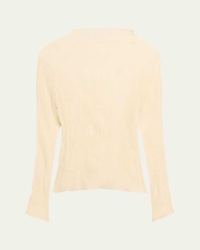 Chiffon Twist High-Neck Top