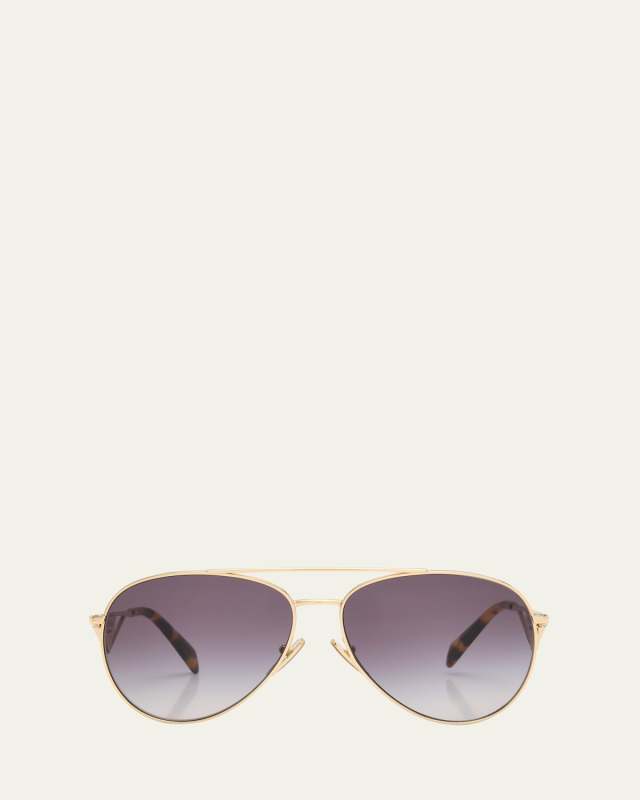 PR 73ZS Steel & Acetate Aviator Sunglasses