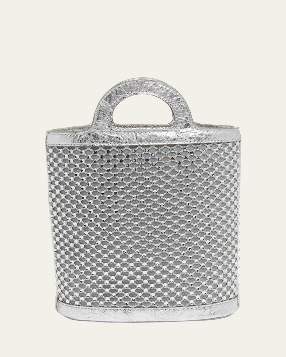 Tropicalia Nano Netted Crystal Bucket Bag