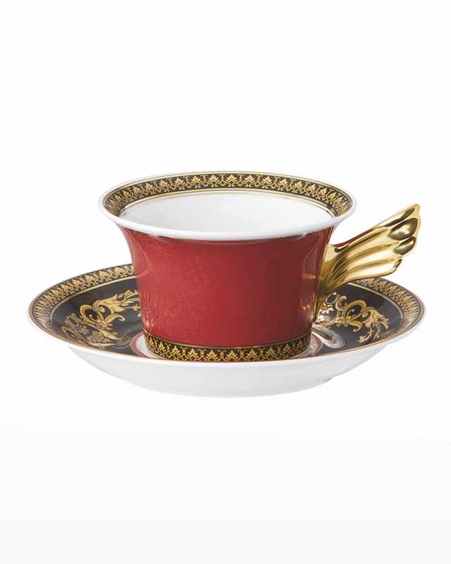 Medusa Red Tea Cup & Saucer