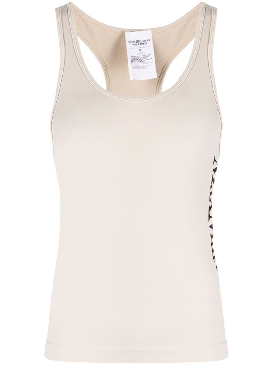 jacquard logo tank top
