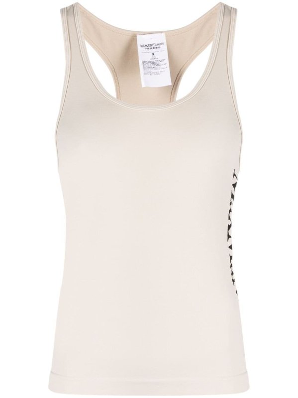 jacquard logo tank top