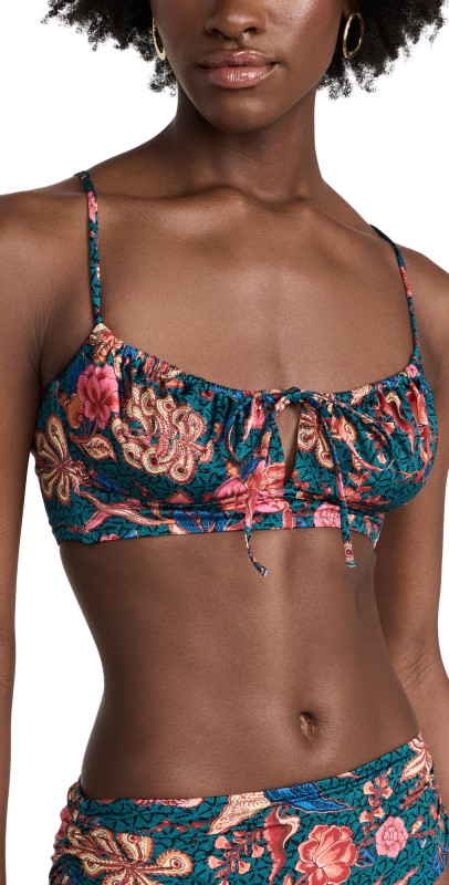 Ulla Johnson Deia Bikini Top Delphinium