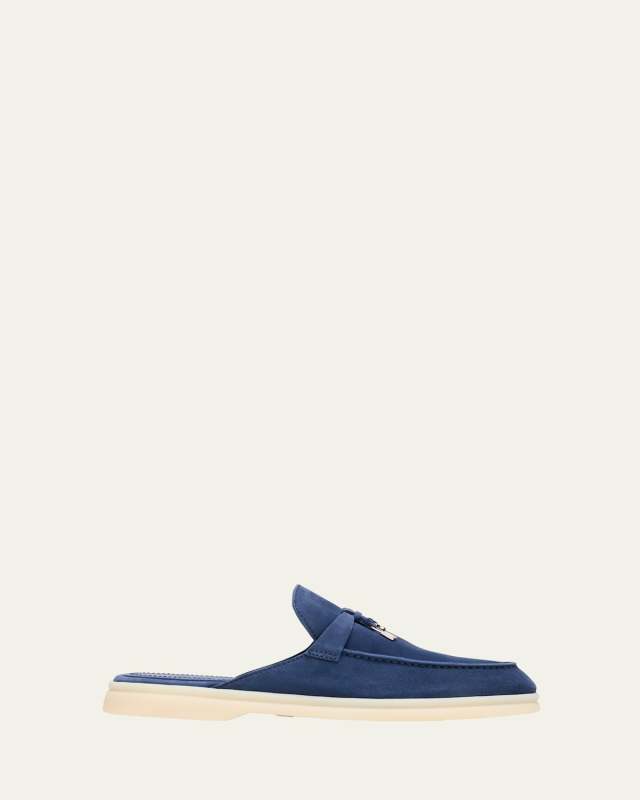 Babouche Charms Walk Suede Mule Loafers