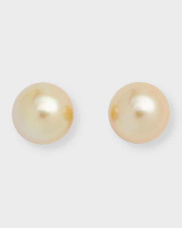 18K Yellow Gold 13mm South Sea Pearl Stud Earrings