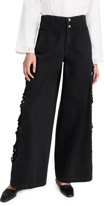 Sea Paloma Denim Cutout Jeans Black
