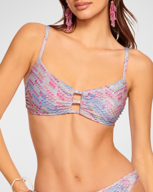 Tile Printed Paralee Bikini Top