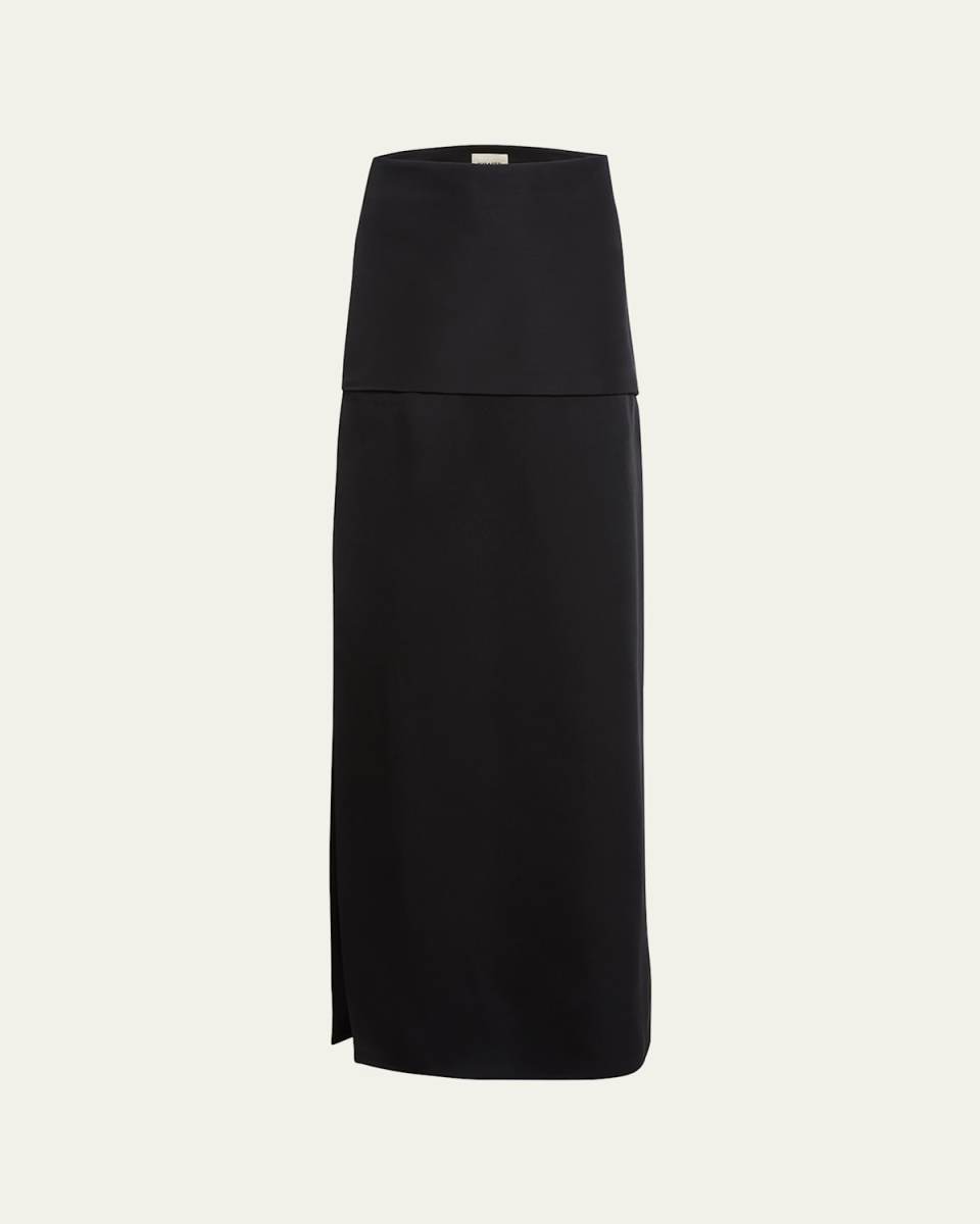 Saxon Slits Tailored Maxi Skirt