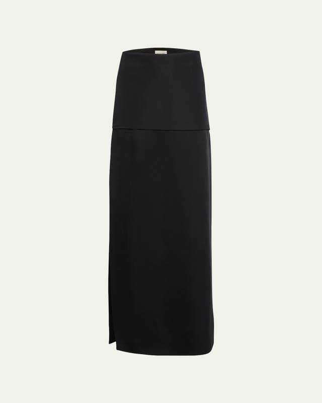 Saxon Slits Tailored Maxi Skirt