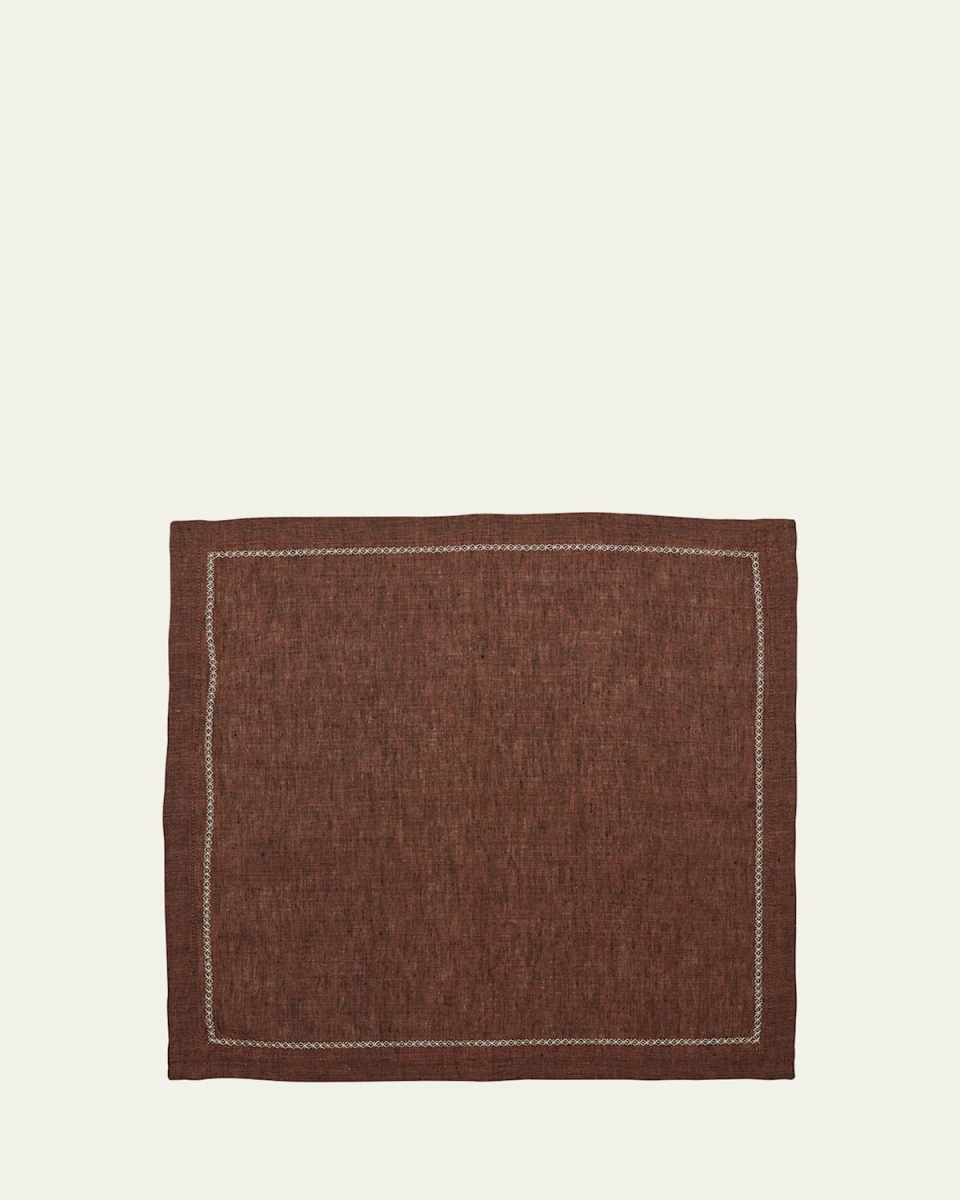 Brown Square Linen Napkin