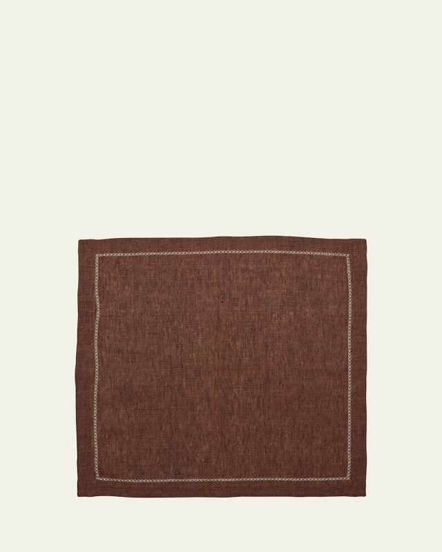 Brown Square Linen Napkin