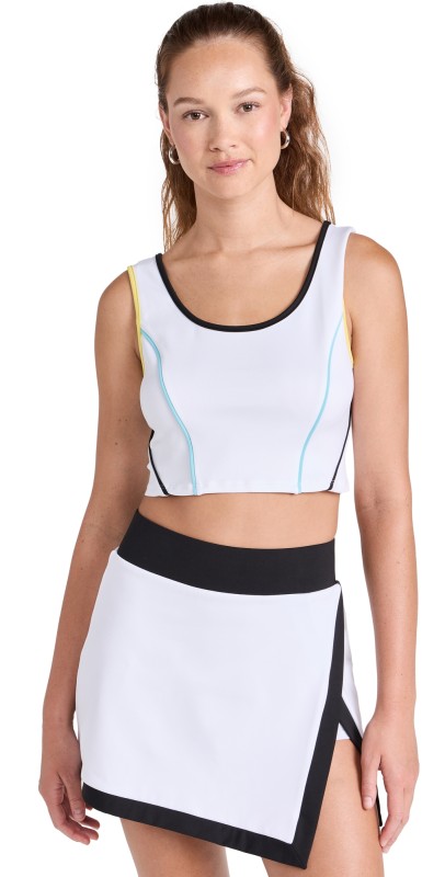 MICHI Flash Cropped Tank Citron