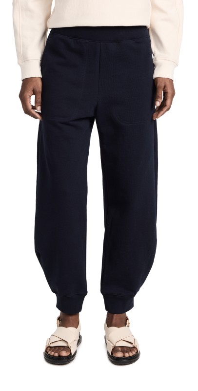 Tibi Calder Long Length Sweatpants Navy