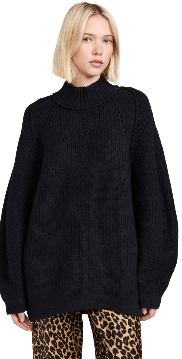 Free People Sunbeam Sweater Black