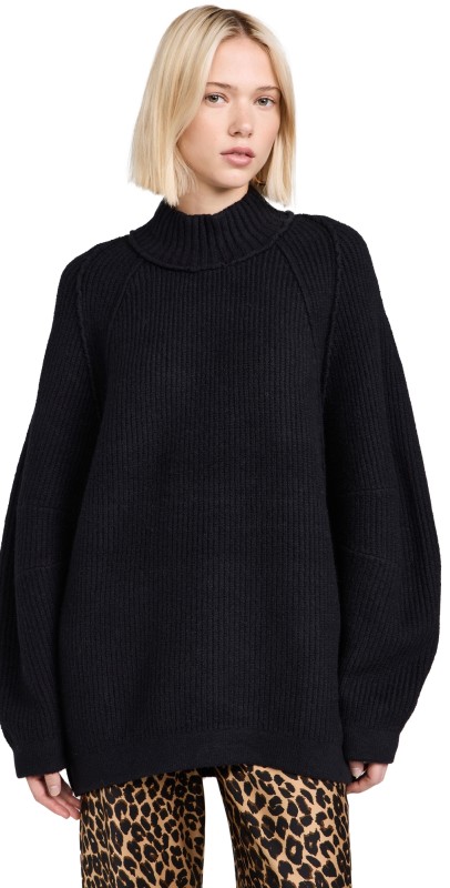 Free People Sunbeam Sweater Black
