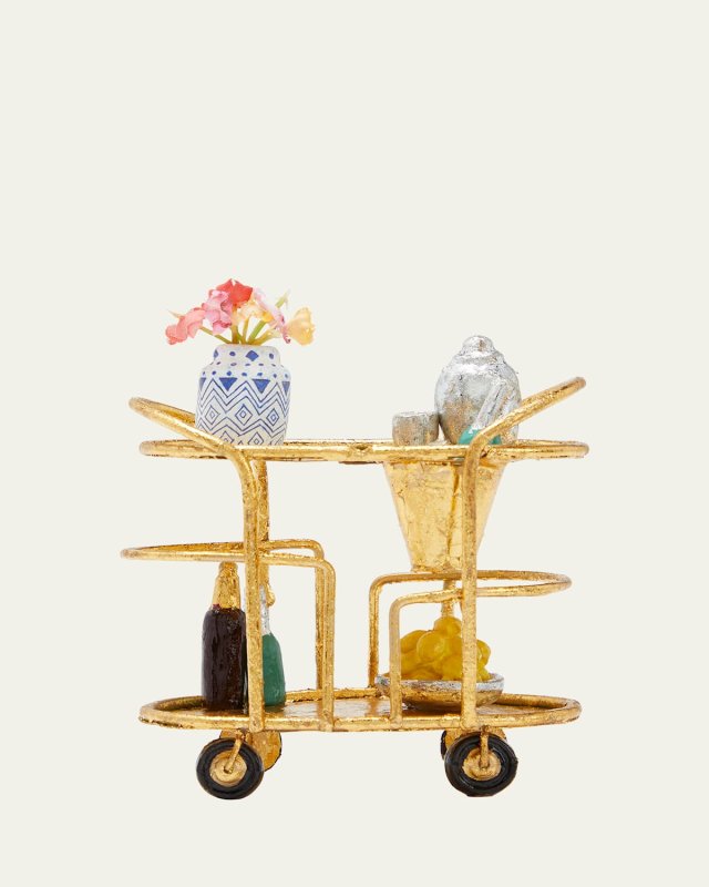 Glam Bar Cart Ornament